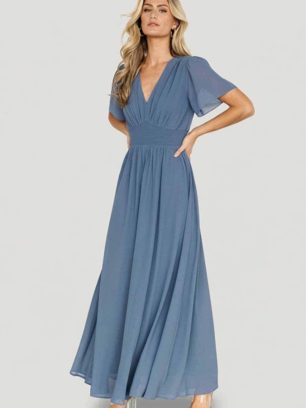 Baltic Born Birdie Maxi Dress | Whisper Blue Size L